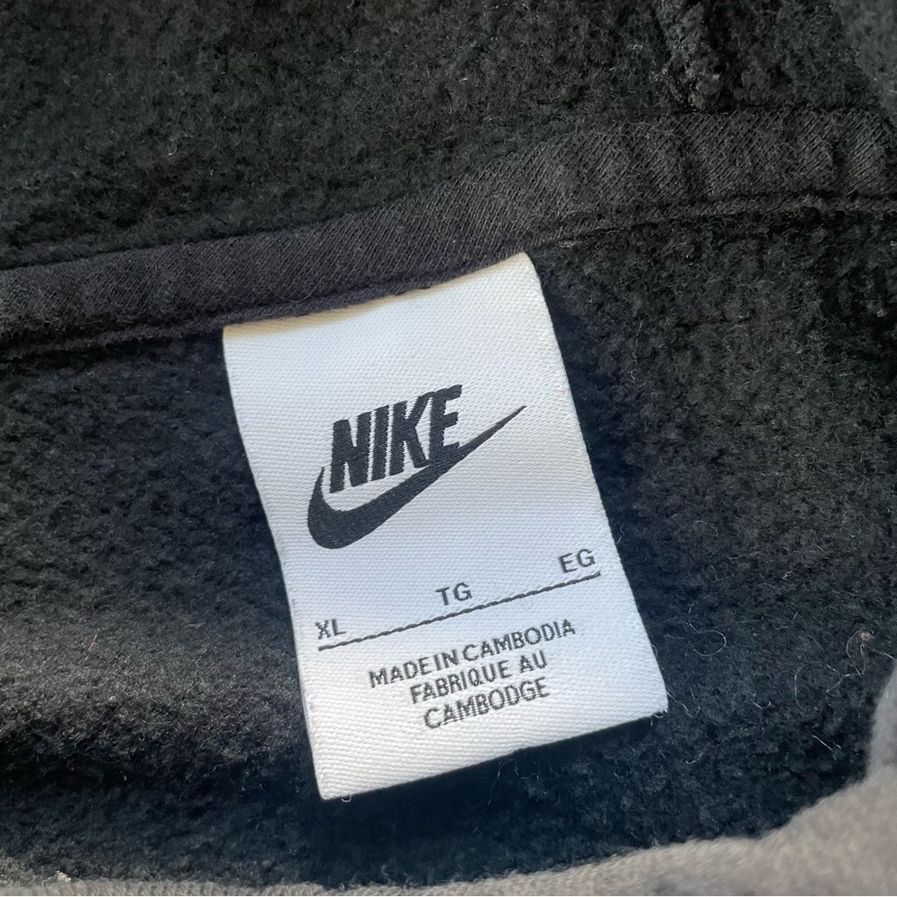 Nike Sportswear Girls Black White Hoodie Pull Over Athletic Oversized Size XL - Picture 4 of 8